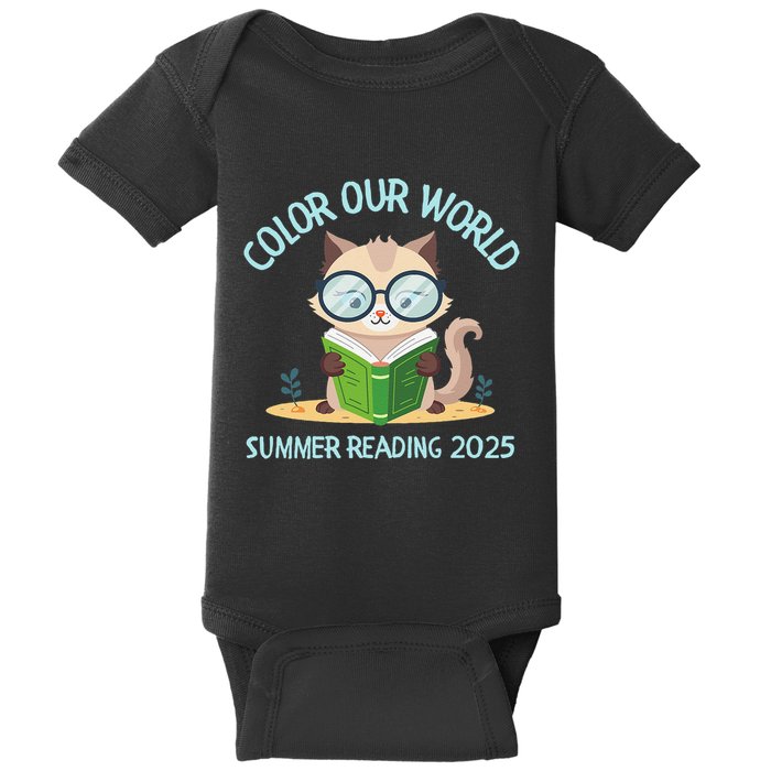Color Our World Summer 2025 Summer Reading Program Cat Baby Bodysuit
