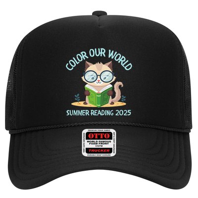 Color Our World Summer 2025 Summer Reading Program Cat Trucker Hat
