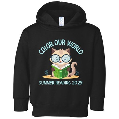 Color Our World Summer 2025 Summer Reading Program Cat Toddler Hoodie