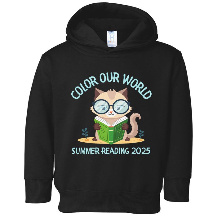 Color Our World Summer 2025 Summer Reading Program Cat Toddler Hoodie