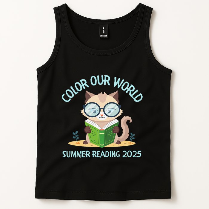 Color Our World Summer 2025 Summer Reading Program Cat Tank Top