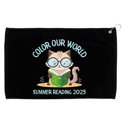 Color Our World Summer 2025 Summer Reading Program Cat Grommeted Golf Towel