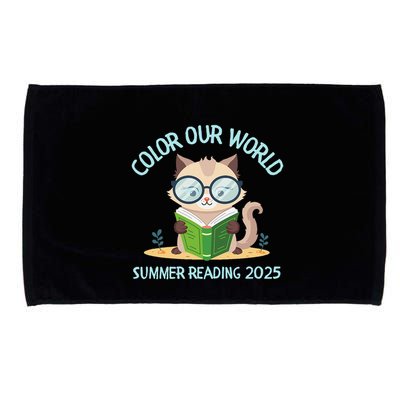 Color Our World Summer 2025 Summer Reading Program Cat Microfiber Hand Towel