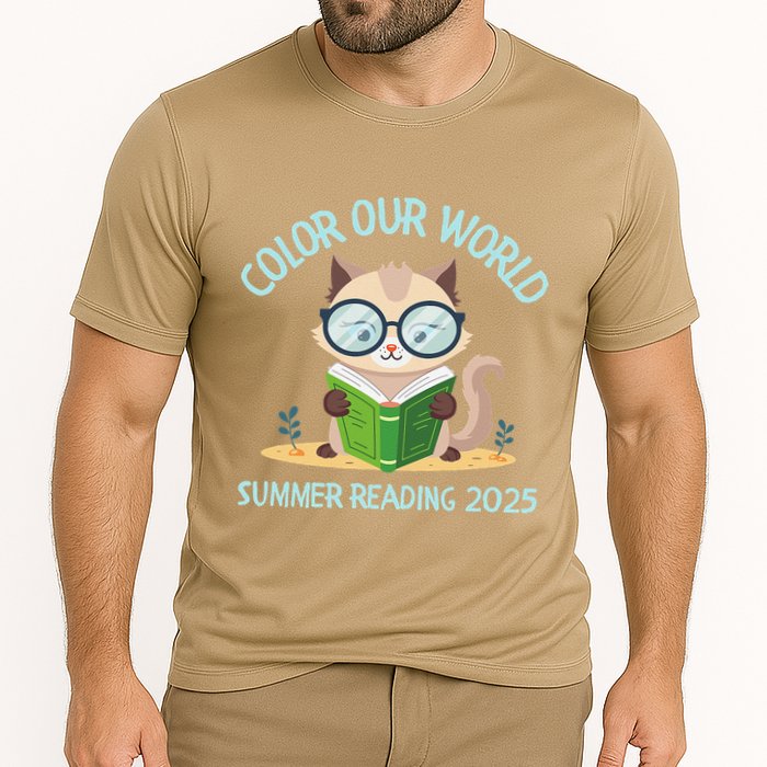Color Our World Summer 2025 Summer Reading Program Cat Performance Shirt