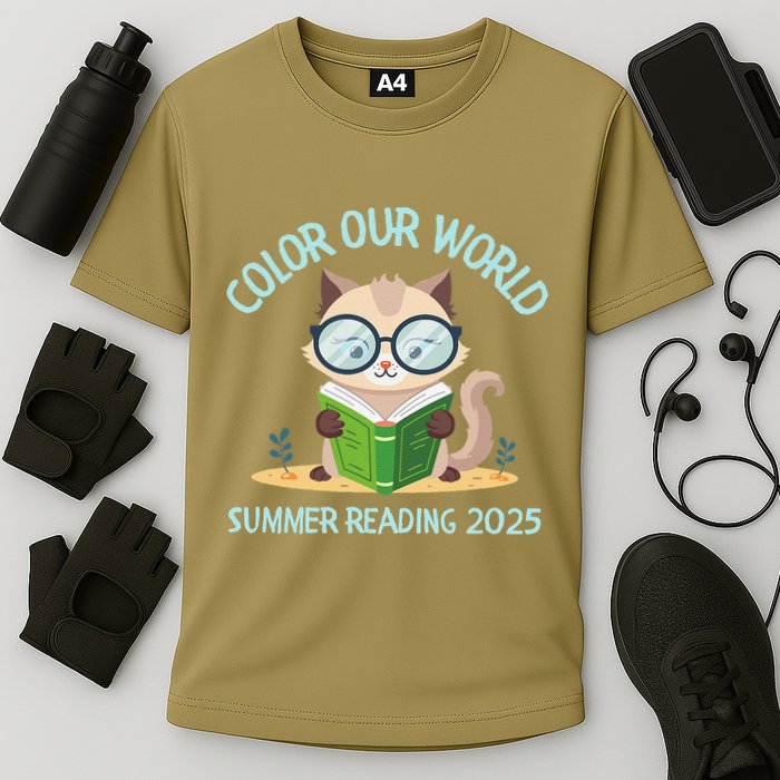 Color Our World Summer 2025 Summer Reading Program Cat Performance Shirt