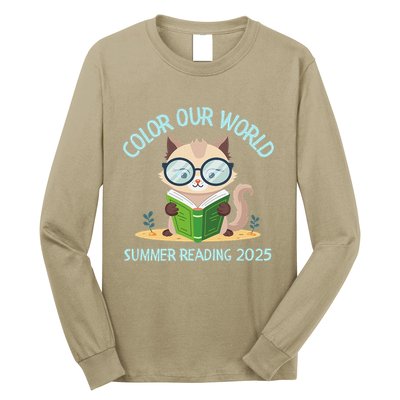 Color Our World Summer 2025 Summer Reading Program Cat Long Sleeve Shirt