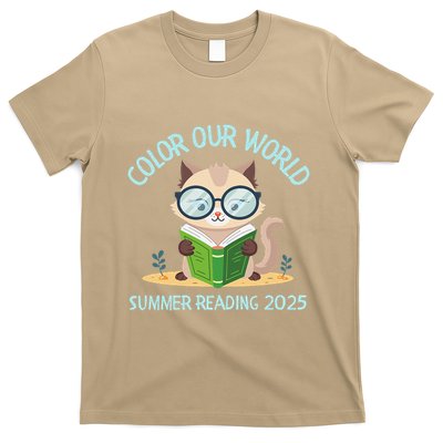 Color Our World Summer 2025 Summer Reading Program Cat T-Shirt