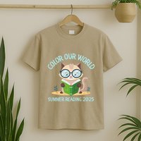 Color Our World Summer 2025 Summer Reading Program Cat T-Shirt