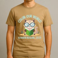 Color Our World Summer 2025 Summer Reading Program Cat T-Shirt
