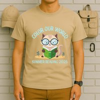 Color Our World Summer 2025 Summer Reading Program Cat T-Shirt