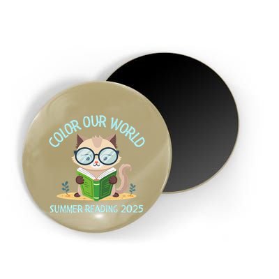 Color Our World Summer 2025 Summer Reading Program Cat Magnet