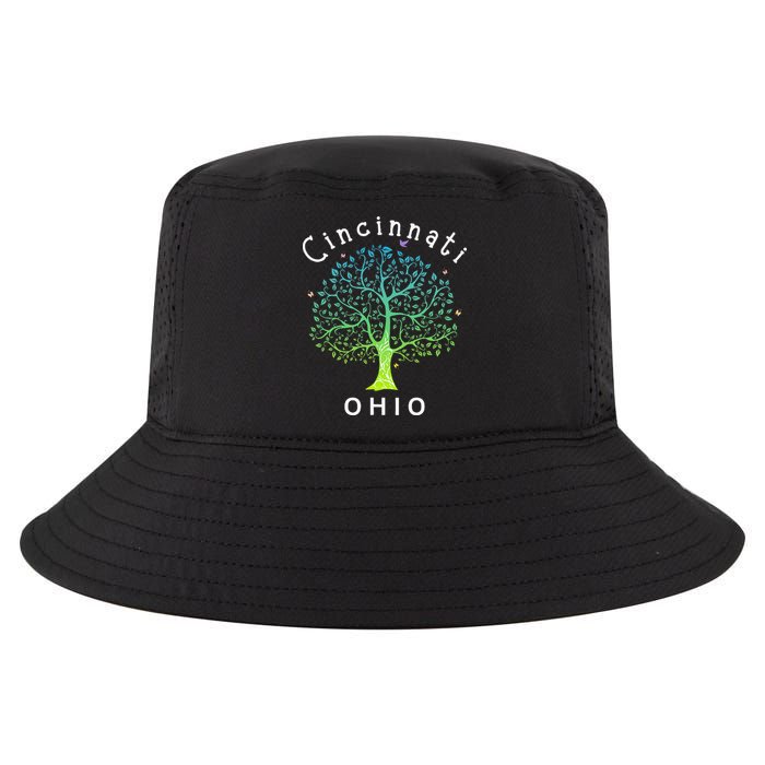 Cincinnati Ohio With Tree Love For Cincinnati Cool Comfort Performance Bucket Hat