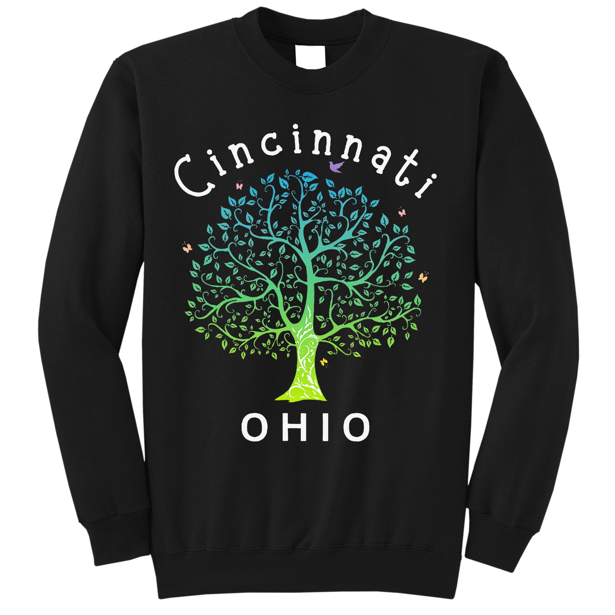 Cincinnati Ohio With Tree Love For Cincinnati Sweatshirt