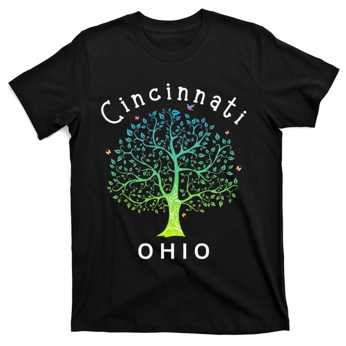 Cincinnati Ohio With Tree Love For Cincinnati T-Shirt