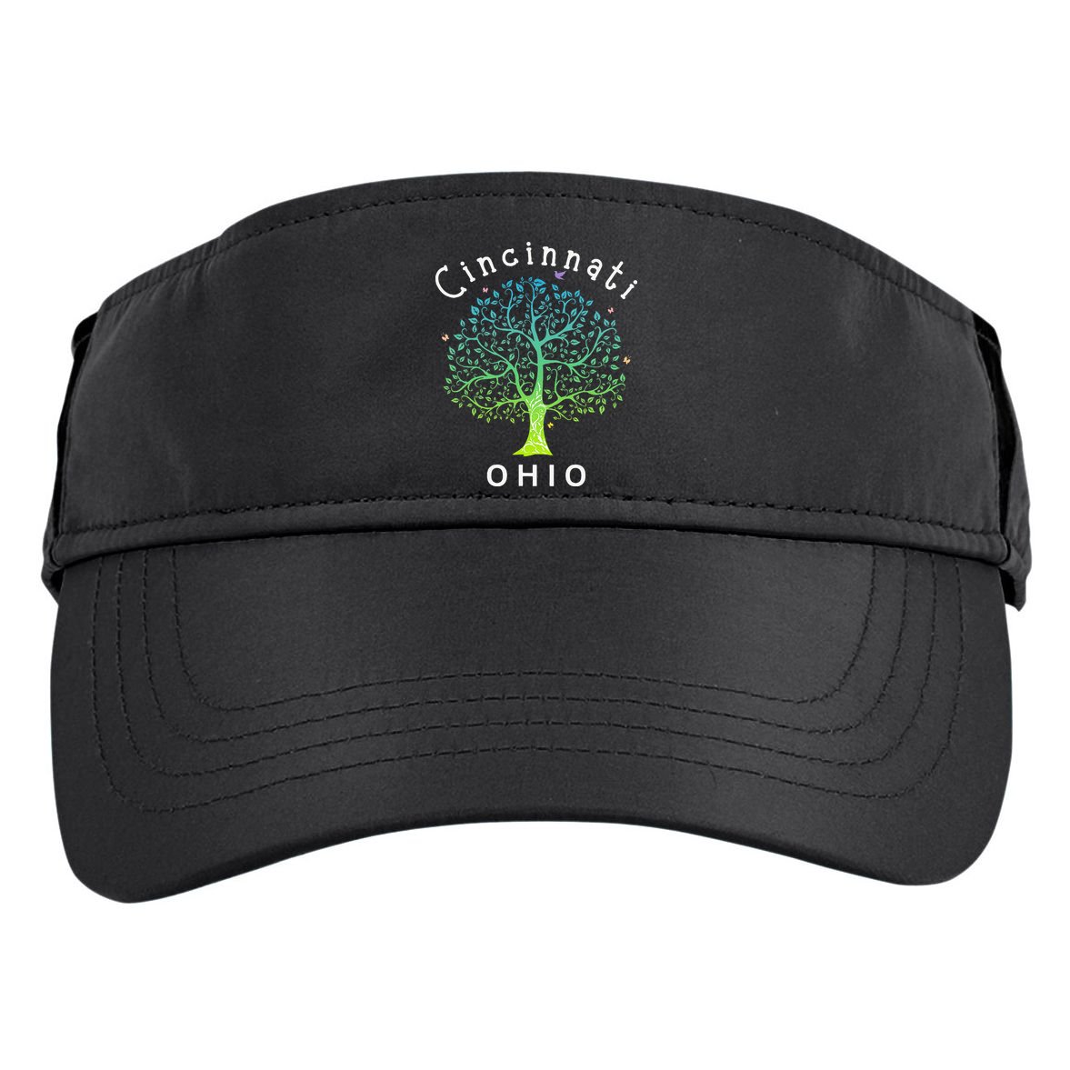 Cincinnati Ohio With Tree Love For Cincinnati Adult Drive Performance Visor