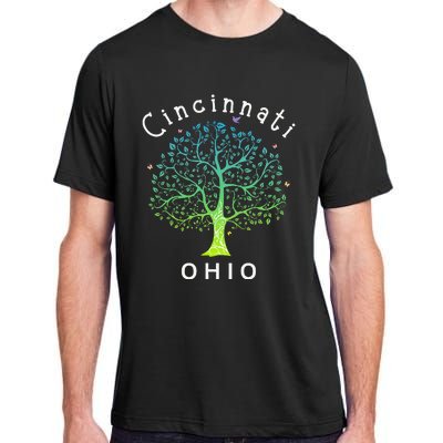 Cincinnati Ohio With Tree Love For Cincinnati Adult ChromaSoft Performance T-Shirt