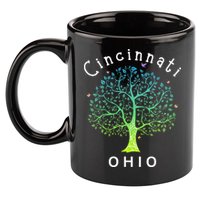 Cincinnati Ohio With Tree Love For Cincinnati 11oz C Handle Ceramic Mug