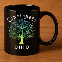 Cincinnati Ohio With Tree Love For Cincinnati 11oz C Handle Ceramic Mug