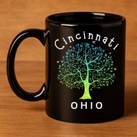 Cincinnati Ohio With Tree Love For Cincinnati 11oz C Handle Ceramic Mug