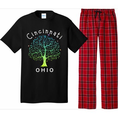 Cincinnati Ohio With Tree Love For Cincinnati Pajama Set