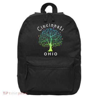 Cincinnati Ohio With Tree Love For Cincinnati 16 in Basic Backpack