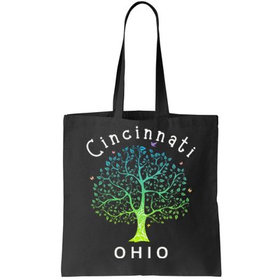 Cincinnati Ohio With Tree Love For Cincinnati Tote Bag