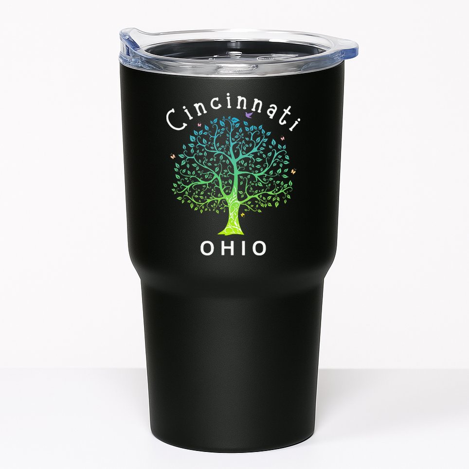 Cincinnati Ohio With Tree Love For Cincinnati Tumbler