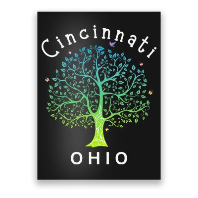 Cincinnati Ohio With Tree Love For Cincinnati Poster