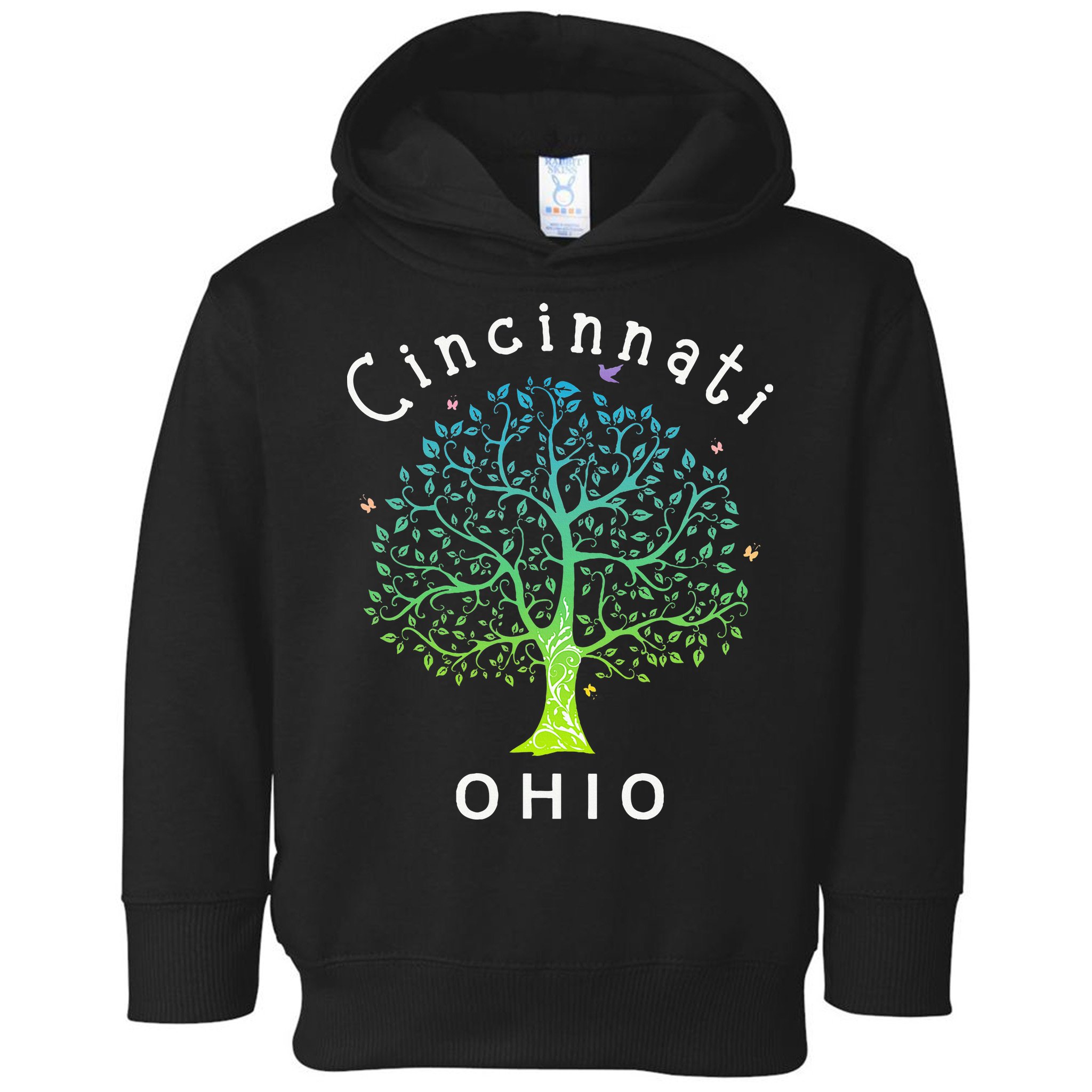 Cincinnati Ohio With Tree Love For Cincinnati Toddler Hoodie