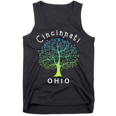 Cincinnati Ohio With Tree Love For Cincinnati Tank Top