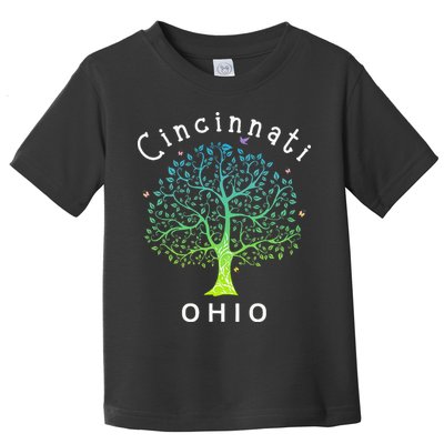 Cincinnati Ohio With Tree Love For Cincinnati Toddler T-Shirt