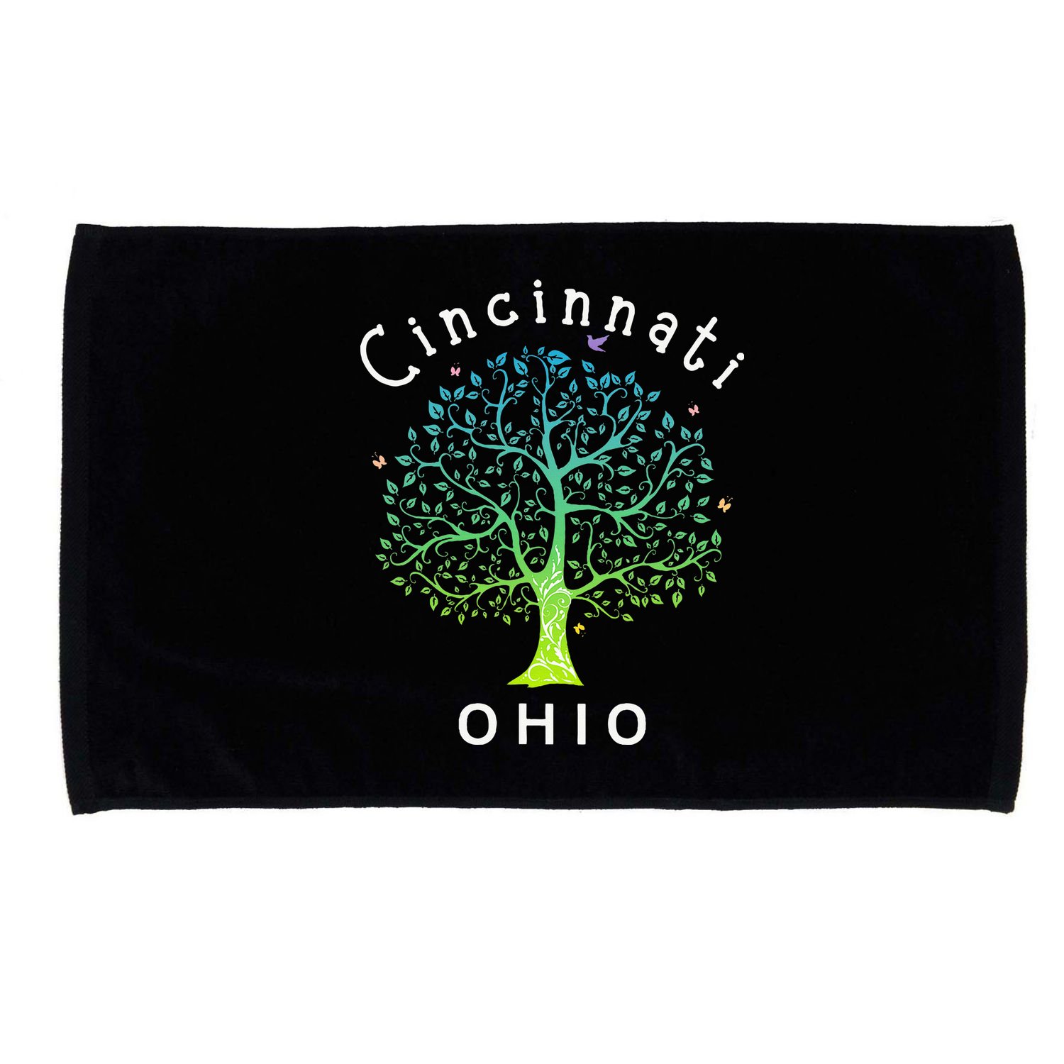 Cincinnati Ohio With Tree Love For Cincinnati Microfiber Hand Towel