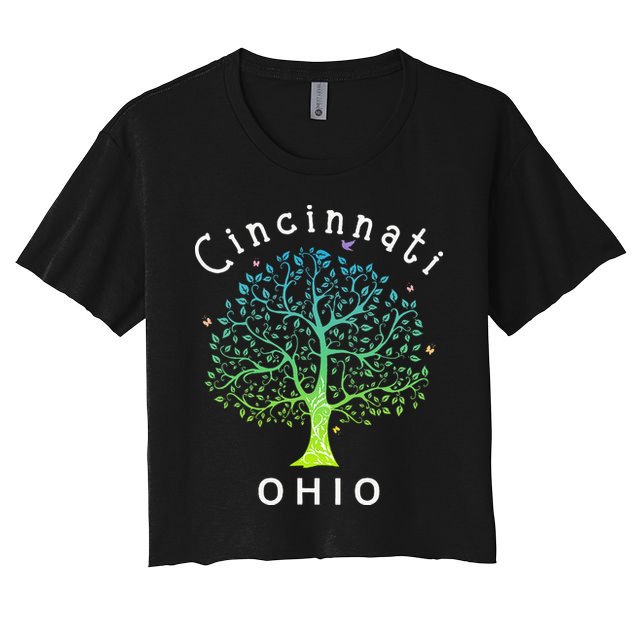 Cincinnati Ohio With Tree Love For Cincinnati Crop Top