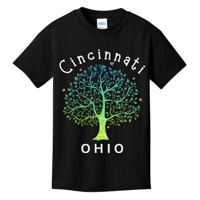 Cincinnati Ohio With Tree Love For Cincinnati Kids T-Shirt