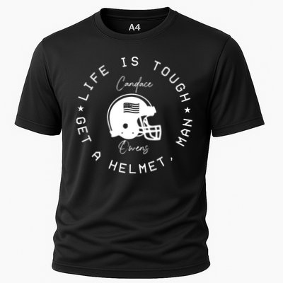 Candace Owens Wearing Life Is Tough Get A Helmet Man Performance Shirt