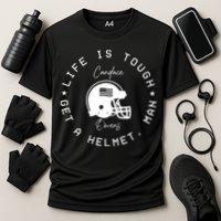Candace Owens Wearing Life Is Tough Get A Helmet Man Cooling Performance Crew T-Shirt