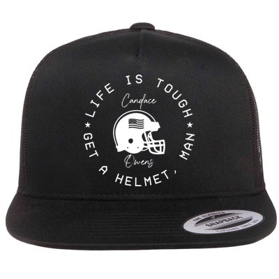 Candace Owens Wearing Life Is Tough Get A Helmet Man Flatbill Hat