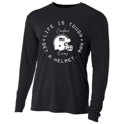 Candace Owens Wearing Life Is Tough Get A Helmet Man Cooling Performance Long Sleeve Crew