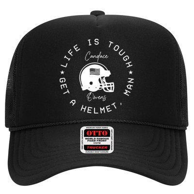 Candace Owens Wearing Life Is Tough Get A Helmet Man Trucker Hat