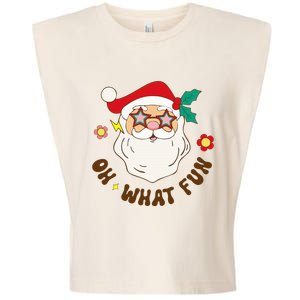 Christmas Oh What Fun Christmas Tree Xmas Pajama Party Garment-Dyed Women's Muscle Tee