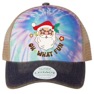 Christmas Oh What Fun Christmas Tree Xmas Pajama Party Legacy Tie Dye Trucker Hat