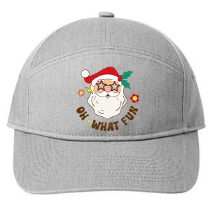 Christmas Oh What Fun Christmas Tree Xmas Pajama Party 7-Panel Snapback Hat