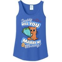 Cute Otter Wedding Offer Daddy Will You Marry My Mommy Gift Ladies Essential Tank