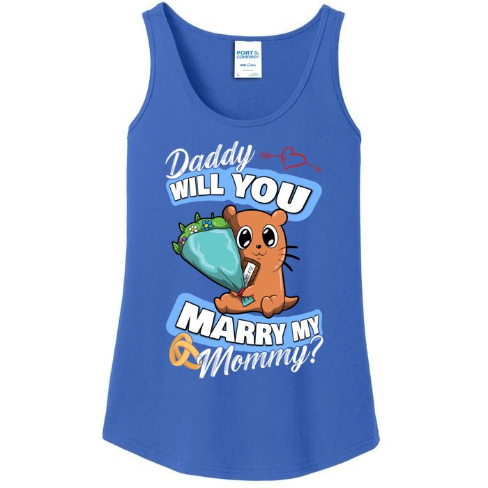 Cute Otter Wedding Offer Daddy Will You Marry My Mommy Gift Ladies Essential Tank