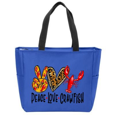 Crawfish Outfit Women Girl Craw Fish Season Leopard Love Zip Tote Bag