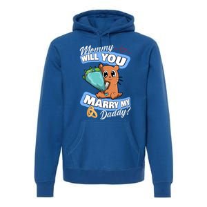 Cute Otter Wedding Offer Mommy Will You Marry My Daddy Cute Gift Premium Hoodie