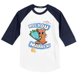 Cute Otter Wedding Offer Mommy Will You Marry My Daddy Cute Gift Baseball Sleeve Shirt