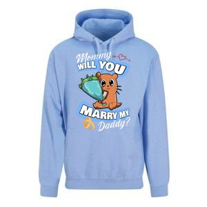 Cute Otter Wedding Offer Mommy Will You Marry My Daddy Cute Gift Unisex Surf Hoodie