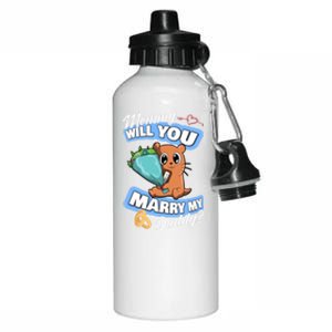 Cute Otter Wedding Offer Mommy Will You Marry My Daddy Cute Gift Aluminum Water Bottle