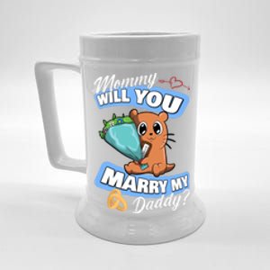 Cute Otter Wedding Offer Mommy Will You Marry My Daddy Cute Gift Beer Stein